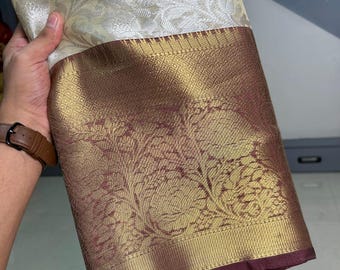 Women Banarasi Kanjivaram Tissue Soft Silk saree A luxurious party wear sarees