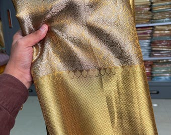 Indian Banarasi Soft Tissue Kanjivaram Silk Saree luxury Ethnic Attire festive saree