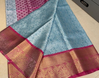 Banarasi Soft Tissue Silk Saree: Woven Brocade, Wedding Saree
