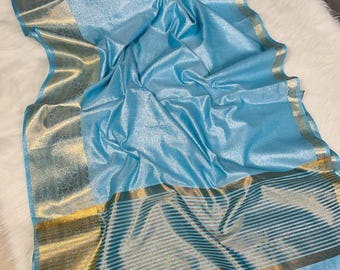 Banarasi Tissue Soft Silk Saree: Kanjivaram Weave, Wedding Party Saree