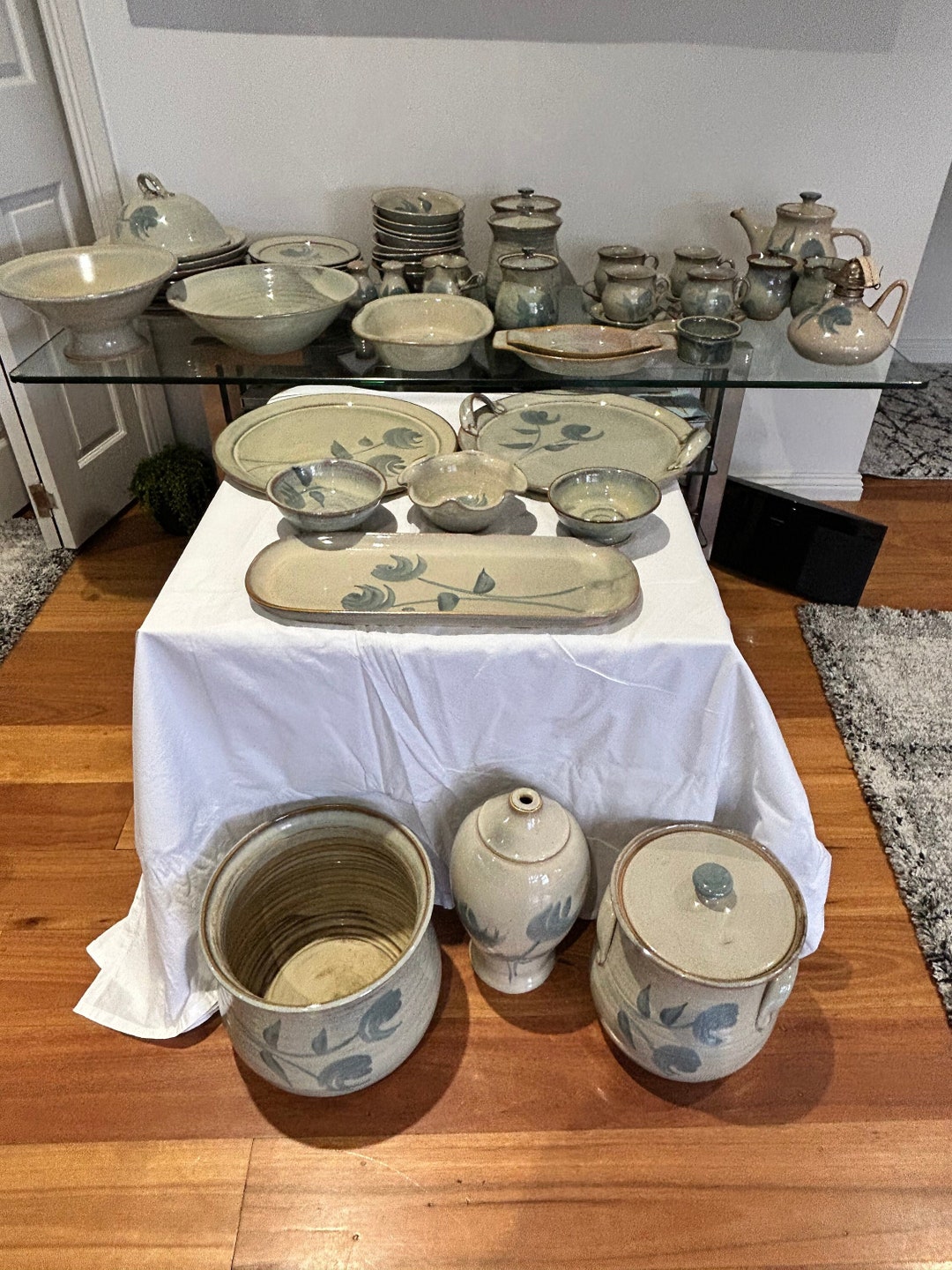72 Piece Australian Stoneware Pottery Kitchen Setting - Etsy