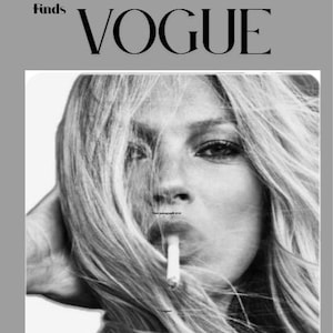 Kate Moss Poster Vogue Wall Art
