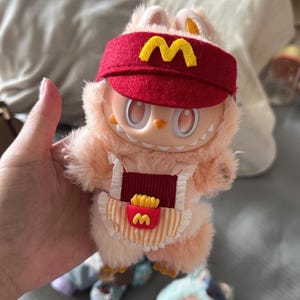 17cm Labubu rag doll clothes, McDonald's same style, doll clothes, rag doll clothes, suitable for dolls of the same size