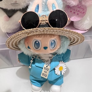 LABUBU doll clothes, same style as GD, blue, pink, black and red to match the whole set of clothes, rag doll clothes, 17cm
