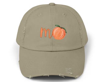 M Peach Distressed Baseball Cap, Anti-Trump cap, Anti-Trump hat, Impeach Trump hat, Impeach Trump cap, Protest cap, Protest hat, Liberal hat