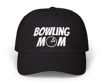 Embroidered Bowling Mom Cap, Casual Cotton Hat, Mother's Day Gift