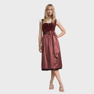 Velvet Dirndl Dress for Women | Classic German Trachten Costume