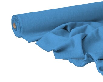Blue Jeans Linen Fabric: Midweight Denim-Inspired Linen by the Yard