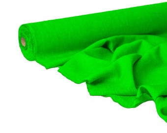 Green Linen Fabric: 56" Wide, Medium Weight - By The Yard
