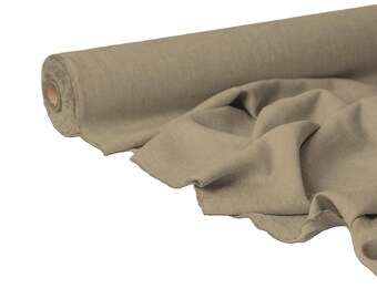 Khaki Linen Fabric – Soft Natural Cloth for Sewing & Home Decor