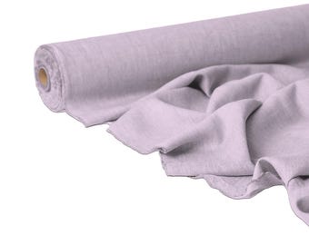 Pale Purple Linen Fabric - Soft Lavender Flax, 56" Wide