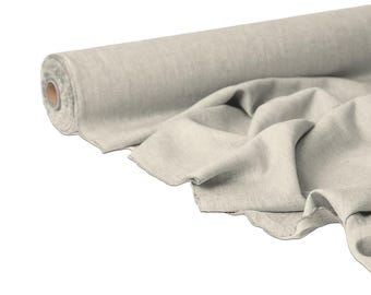Cosmic Latte Linen Fabric: Soft, Breathable, Natural - By The Yard