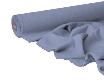 Wild Blue Yonder Linen Fabric by the Yard – Premium Linen Cloth for Dressmaking, Home Decor, Curtains, Table Linens & Upholstery
