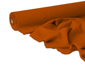 Burnt Orange Linen Fabric: Eco-Friendly Soft Upholstery & Dressmaking