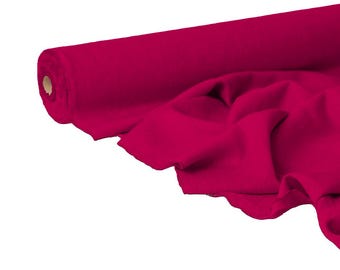 Rubine Red Linen Fabric | Softened Flax, Medium Weight