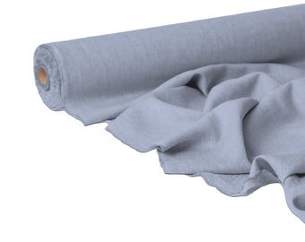 Periwinkle Linen Fabric – Soft Blue-Purple Flax, Dressmaking Material