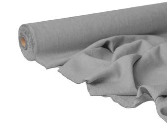 Gray Linen Fabric: Soft Washed Medium Weight Flax - By The Yard