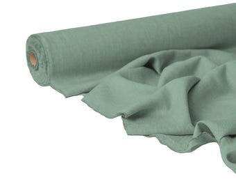 Cambridge Blue Linen Fabric By The Yard: Soft, Durable Flax (56 Inches)