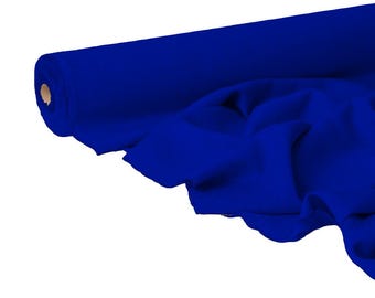 Blue Linen Fabric By The Yard: Soft Washed, Medium Weight