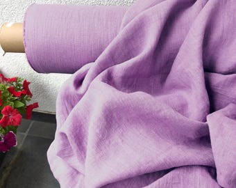 Hand-Dyed 185 GSM Linen Fabric by the Yard, Natural Linen Cloth for Sewing & Crafting
