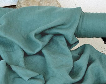 Hand-Dyed Natural Linen Fabric, 185 GSM Medium Weight, Sewing & Crafting Textile