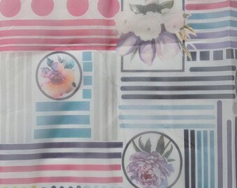 Floral Print Poly Organza Fabric – Sheer Lightweight Apparel Textile