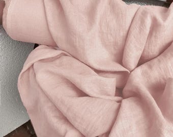 Hand-Dyed 100% Linen Fabric by the Yard, 185 GSM Medium Weight, Color-Fast Sewing & Crafting