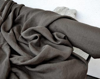 Hand-Dyed 100% Linen Fabric by the Yard, 185 GSM, Soft Drape for Sewing & Crafting
