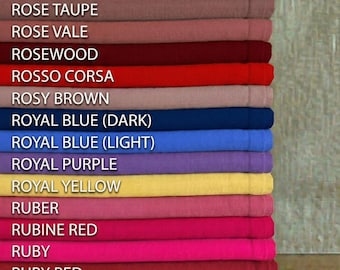 Stone Washed Linen Fabric By The Yard | 58" Wide, Medium Weight