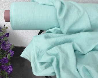 Hand-Dyed Natural Linen Fabric by the Yard | 185 GSM Dressmaking Cloth