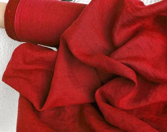 Hand-Dyed 185 GSM Linen Fabric, Natural Midweight Textile for Sewing & Crafting