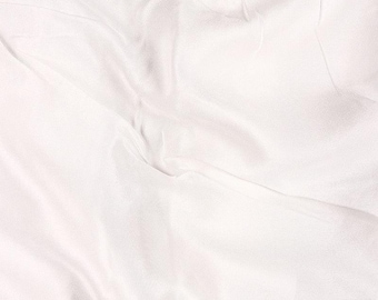 100% Pure Crepe Silk Fabric | 58 Gram Lightweight Silk Yardage | 44" Wide Plain Luxury Silk Material for Apparel, Dresses & Accessories