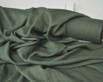 100% Linen Fabric by the Yard, 185 GSM Medium Weight for Sewing & Crafting.