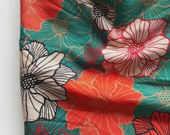 Floral Viscose Fabric by the Yard | Sustainable Birla Viscose Dressmaking Material