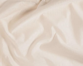 Natural Chanderi Fabric by Yard | Mercerized Cotton Silk Blend, Lightweight Weave