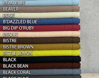 Washed Linen Fabric | Medium Weight, 58" Wide