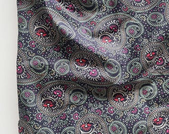 Paisley Print Cotton Poplin Fabric, 58" Wide, Lightweight Dressmaking Material