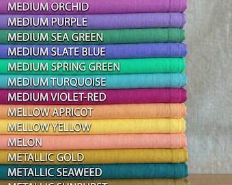 Stone Washed Linen Fabric | Medium Weight Flax for Sewing & Upholstery