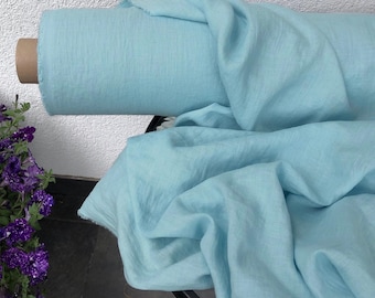 Hand-Dyed Natural Linen Fabric by the Yard, 185 GSM Medium Weight Apparel