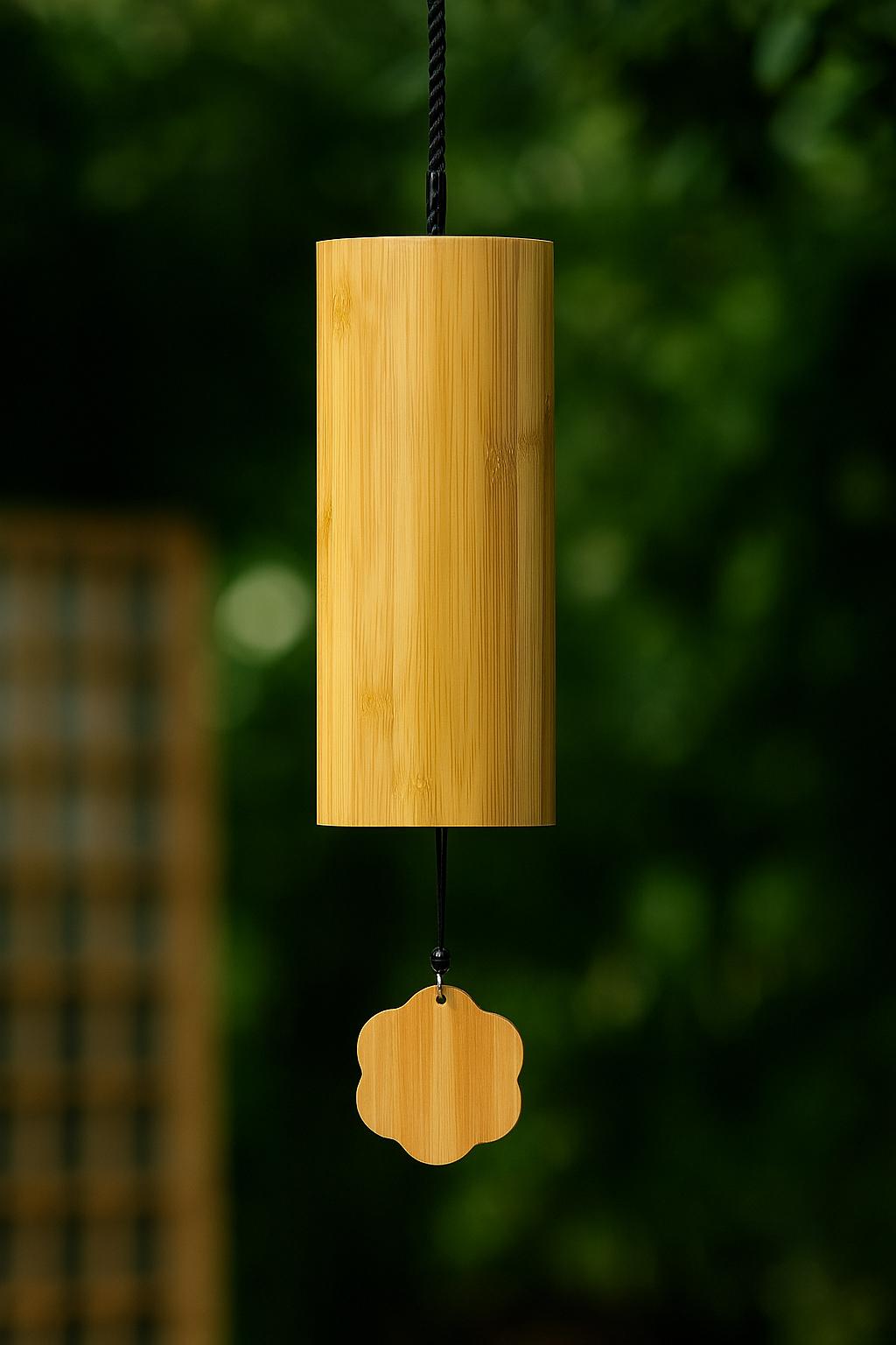 Handmade Bamboo Wind Chime – Natural Outdoor Zen Chime for Garden, Balcony & Meditation – Soothing Sound, Eco-Friendly Gift