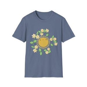 Sunshine Floral Unisex T-Shirt, Cute Summer Tee, Gift for Her, Nature Lover Apparel, Cheerful Floral Design, Positive Vibes Clothing
