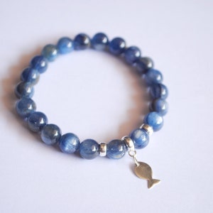 Charming Designed &quot;Kyanite&quot; Bracelet with 925 Sterling Silver Charm