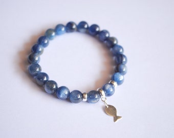 Charmante ontworpen "Kyaniet" armband met 925 Sterling Silver Charm