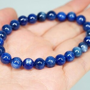 AAA Beautiful Blue Kyanite Simple Design Bracelet Size 8 MM.