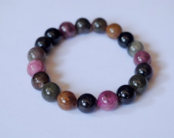 A Classy Watermelon Tourmaline Bracelet Size 8 mm.