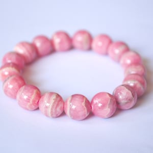 A Simple Style Rhodochrosite Bracelet Size 10 MM.