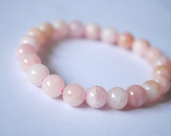 A Nice Simple 8 mm. Morganite Gemstone Bracelet