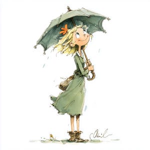 Cute cartoon girl