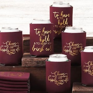 Wedding Koozie 50 pcs Unique Wedding Favours for Guests Bachelorette Koozie Bridal Shower Favours Wedding Guest Gifts Personalized Koozie