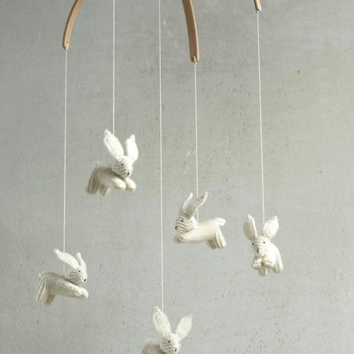 Baby Mobile / Bunny Mobile / Rabbit Mobile / Jumping Hare Etsy Australia